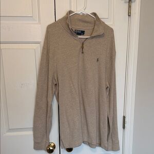 Ralph Lauren Beige Quarter-Zip Sweater XL